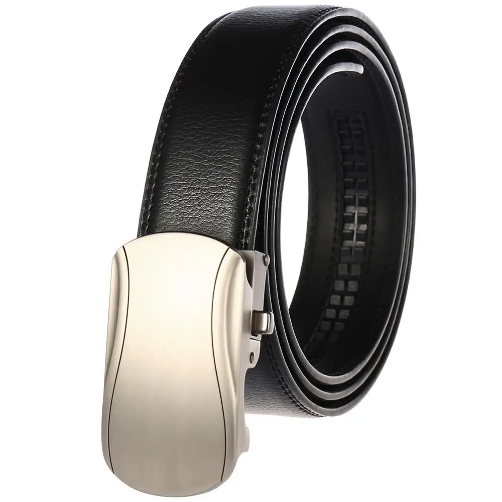 

Black Cow Leather Belt Men Designer Mens Belts Luxury Formal Genuine Leather Belts For Men Cinturon Hombre
