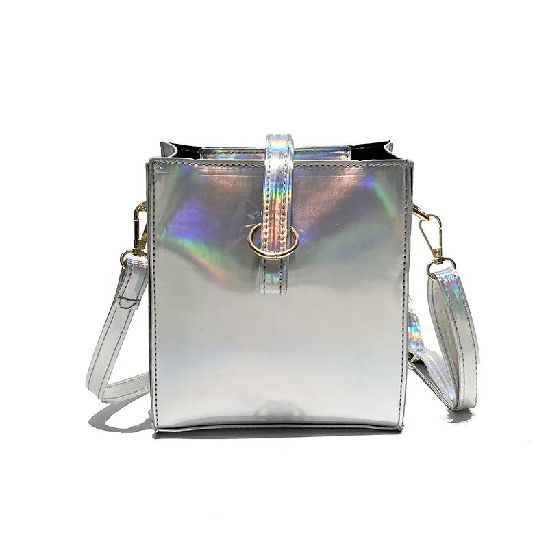 

Laser Creative Bag Single Shoulder Skew Bag Fashionable Colorful Personality package