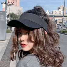 Бейсболки женские повседневные однотонные шикарные в Корейском стиле для отдыха Универсальные высококачественные повседневные Простые женские милые новые