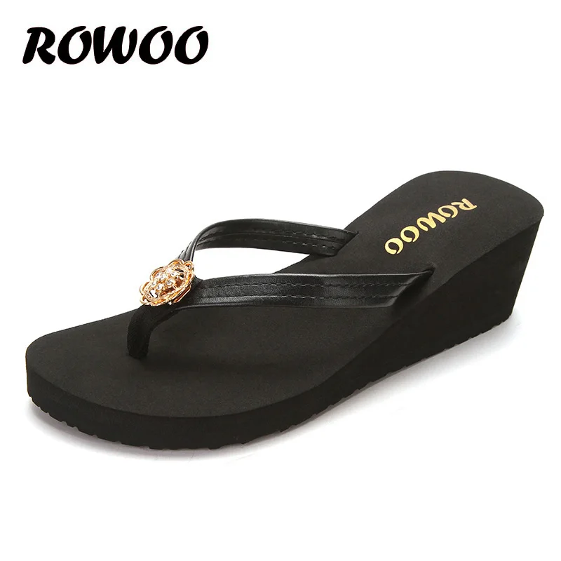 

Fashion Clip Toes Flip Flops Womens Wedge Sandals Summer Casual Beach Slippers Waterproof Platform 5 CM Wedges Women Flip Flop