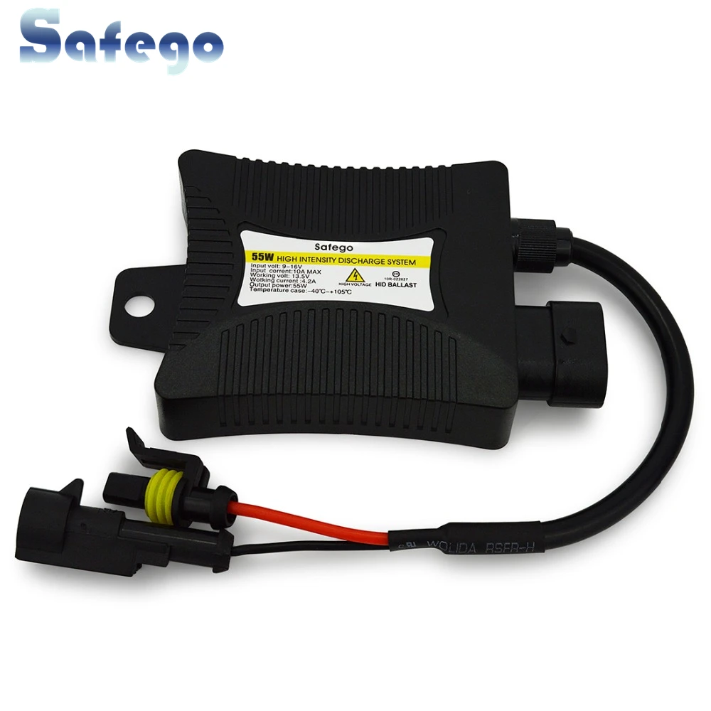 Safego 55w xenon hid ballast for car light source electronic blocks ignitor for H4 H7 H3