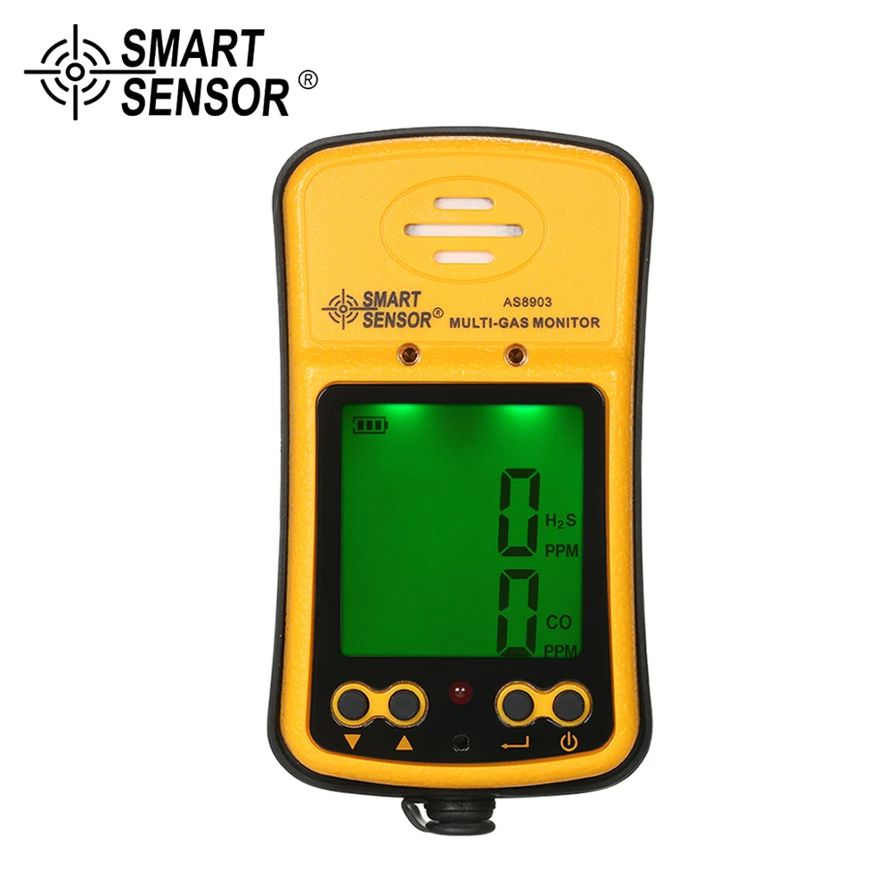 

AS8903 Portable High Sensitive CO Gas Sensor Monitor LCD Display 2 in 1 Carbon Monoxide / Hydrogen Sulfide Gas Detector