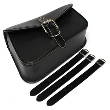 Motorcycle Saddlebags Toolkit Storage Leather Tool bag For Harley Black