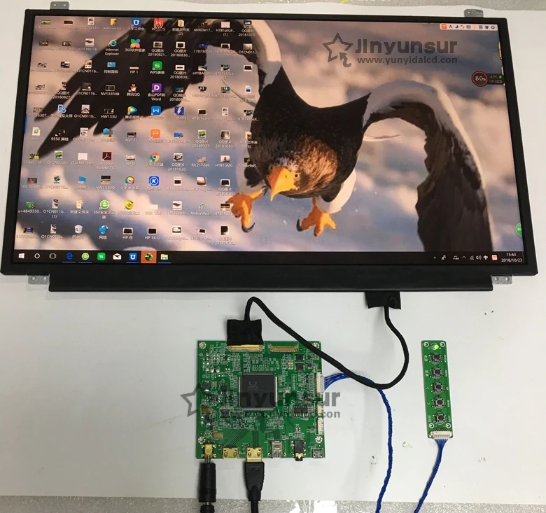  17.3 INCH 3840X2160 4K 2 HDMI Mini DP Earphone Port LCD Screen with Driver Board DIY Set Built In S