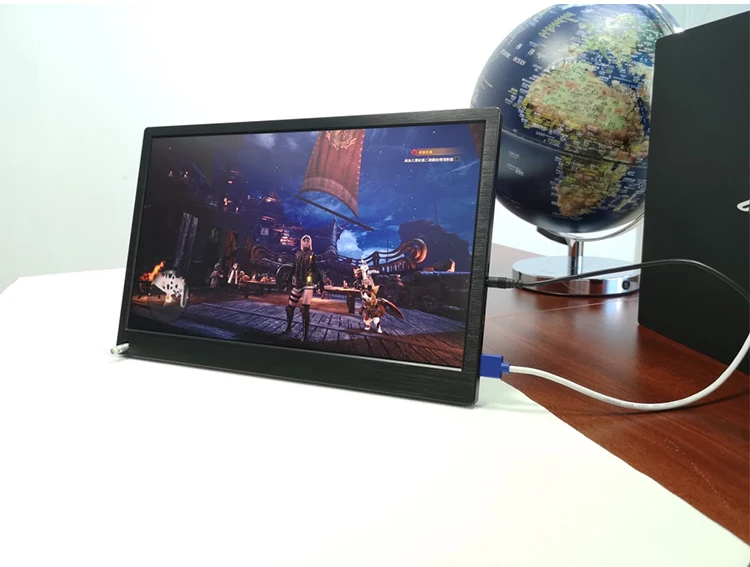 Портативный игровой монитор HDR 15,6 дюйма, 4 K, цветов, типа C, для PS4 Pro, xbox NS, ПК, ноутбука, экран с динамиком, настенное крепление