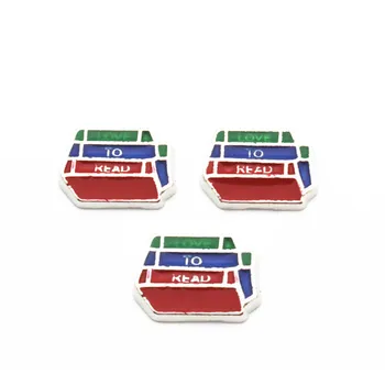 

10pcs/lot Metal Enamel Love To Read Book floating charms Alloy charms living glass memory lockets diy Accessory jewelry