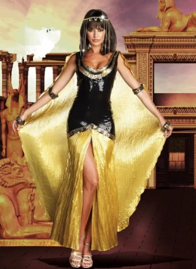 New Sexy Halloween Ancient Egyptian Queen Cosplay Costume Free Size For 