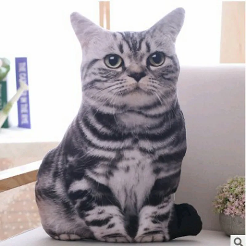 

1pc 50cm Simulation Plush Cat Pillows Soft Stuffed Animals Cushion Sofa Decor Cartoon Plush Toys for Children Kids Gift