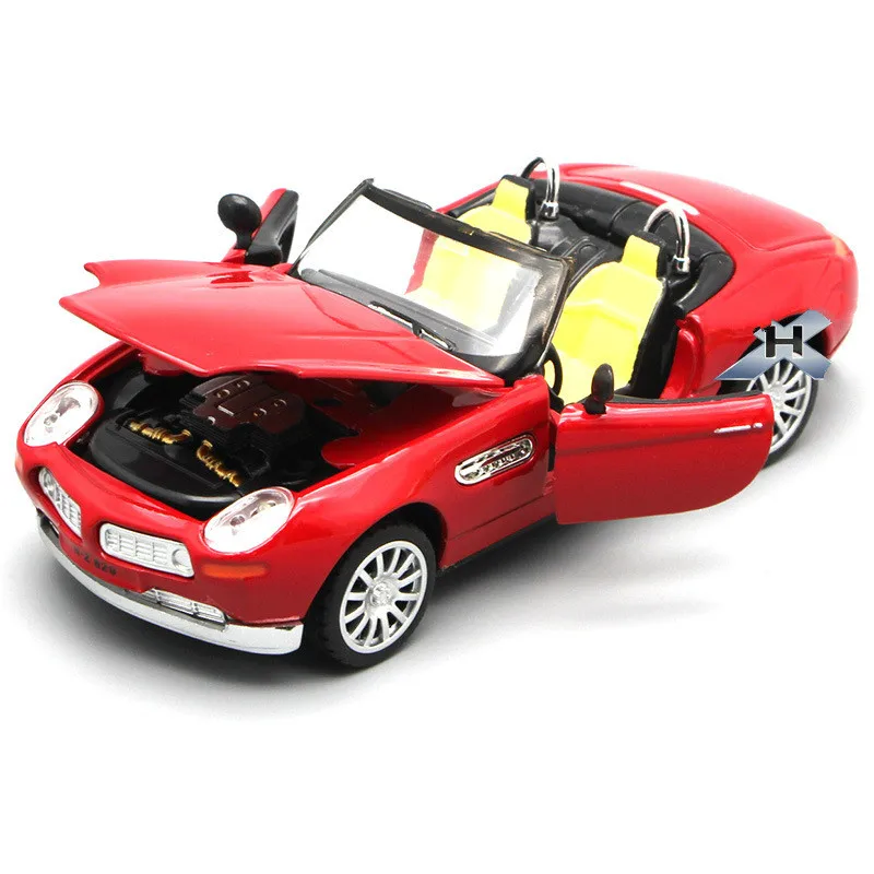 

1:32 for B.MW Super Racing Car Model Convertible Two-seater Sports Car Toy Light Music Pull Back Cool Speed Wheels Collection