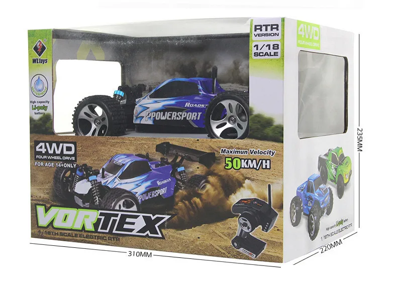 WLtoys A959 электрический Rc автомобиль Nitro 1/18 2 4 ГГц 4WD пульт дистанционного управления
