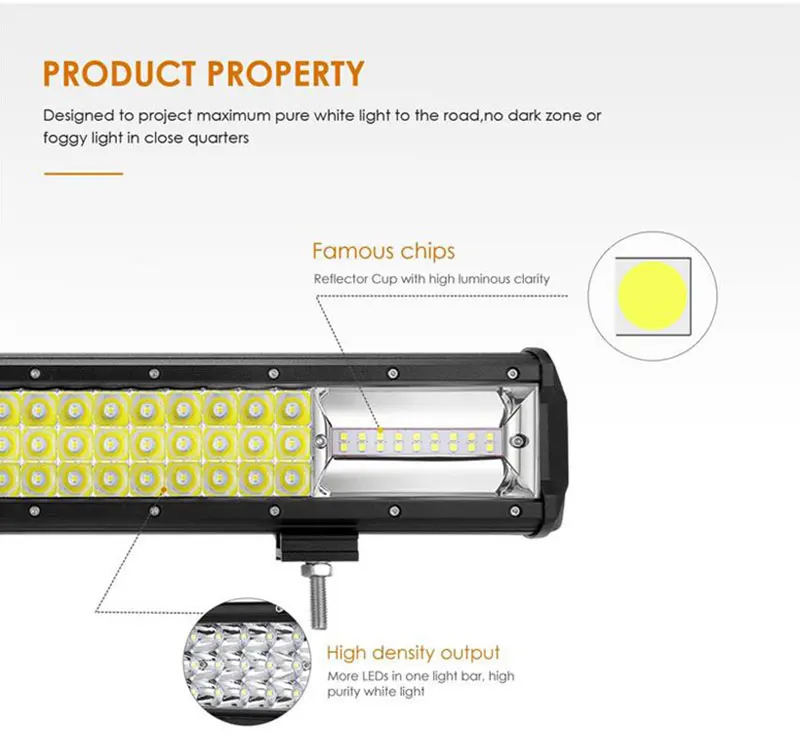 Светодиодный бар автомобиль Работа свет 324 W 2" комбо лучи прямые Offroad 4x4 аксессуары авто прожектор лампы 12 v 24 v светодиодный фар