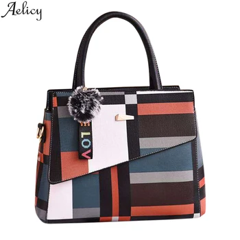 

Aelicy Luxury Handbags Women's Pu Leather Casual Totes Ladies Fashion Square Hand Take Bag Versatile Single Shoulder Bag New