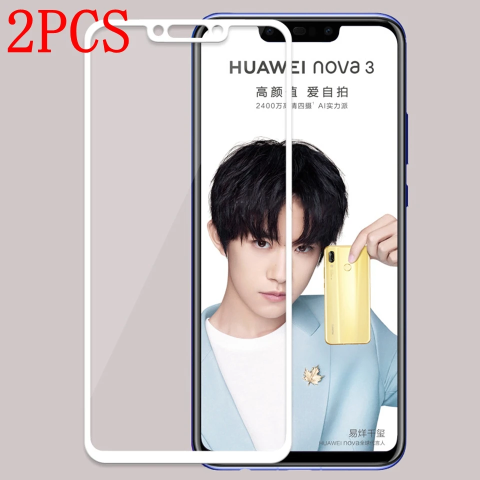 3D-Tempered-Glass-For-Huawei-Nova-3-Full-Cover-9H-Protective-film-Explosion-proof-Screen-Protector