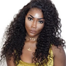 360 Lace Frontal Wig Pre Plucked With Baby Hair Brazilian Deep Wave Remy Human Hair Wigs For Black Women Natural Color CARA