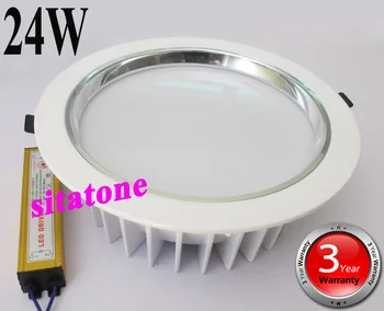 

4 PCS Free shipping 24W led downlight ,AC85-265V,48LED SMD5630 24*1W led downlight,