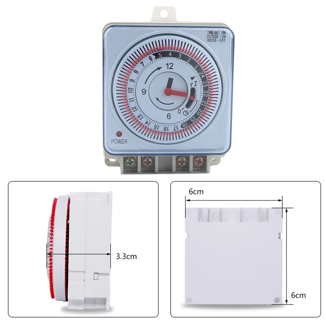 

24 Hours Timing Switch 16A 230V Multi-functional Mechanical Timer Industrial Timing Device Switch Protect Panel Timer Supplies