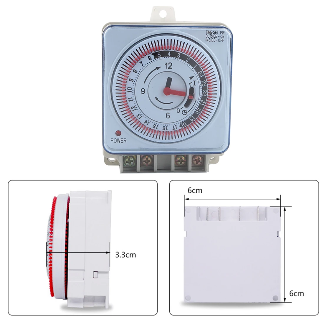 

24 Hours Timing Switch Multi-functional Mechanical Timer Industrial Timing Device Switch Protect Panel Timer Supplies 230V 16A