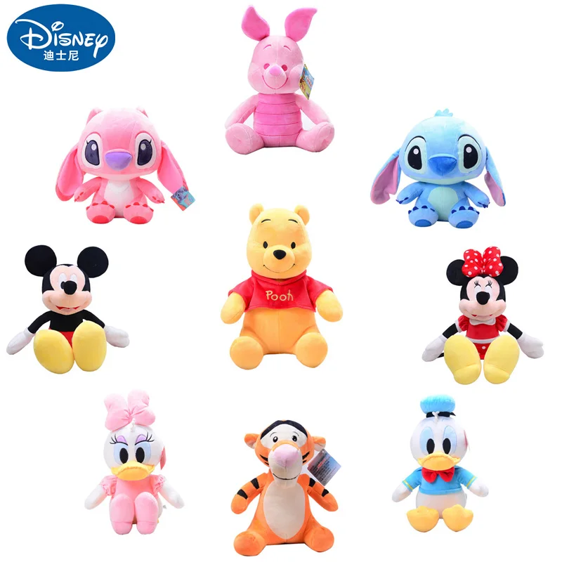 

Disney Original Winnie the Pooh Mickey Mouse Plush Toy 22cm Cute Soft Stuffed Animal Plush Kawaii Birthday Decorations Kid Gift