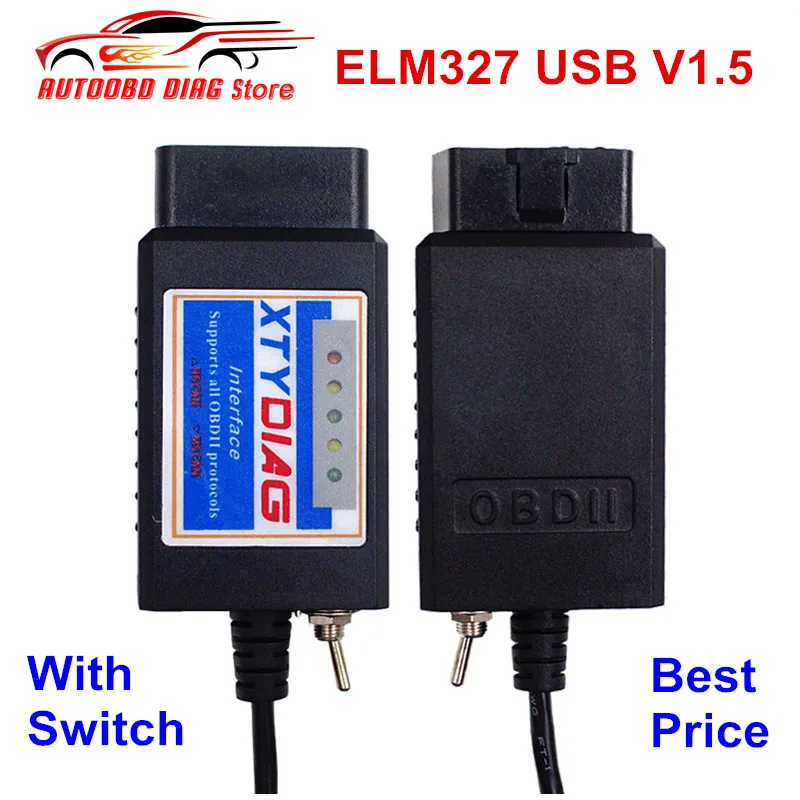 ELM327 USB V1.5 OBD2 диагностический инструмент Forscan модели ELM 327 MZ327 универсальные средства OBD2& считыватель кода EOBD сканер