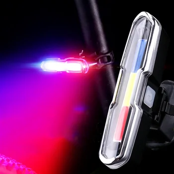 

LED USB Rechargeable Front Rear Bicycle Light Lamp Mount Bicycle AccessoriesLithium Battery Bike Taillight Cycling Helmet Light