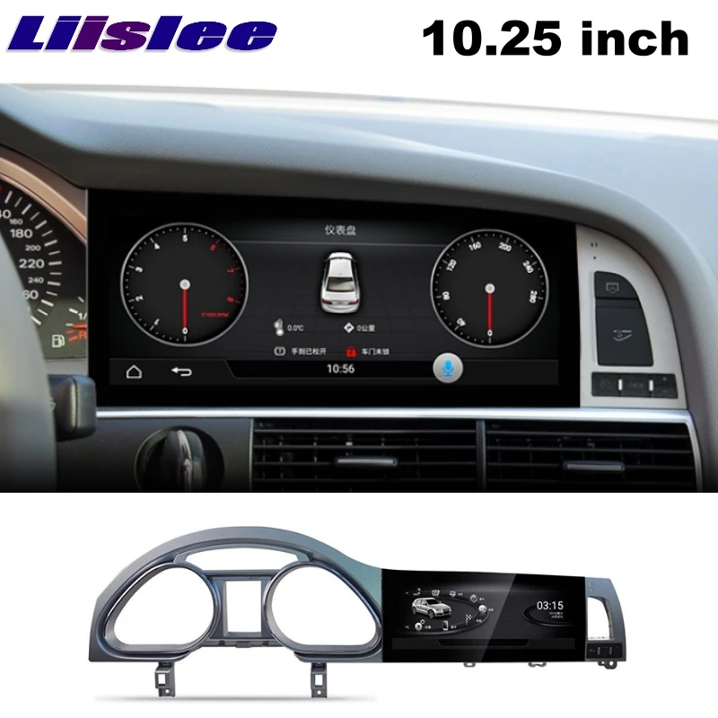Sale For Audi A6 A6L 2004~2011MMI 10.25 inch NAVI LiisLee Car Multimedia Wireless CarPlay GPS WIFI Audio Radio Frame Navigation 4