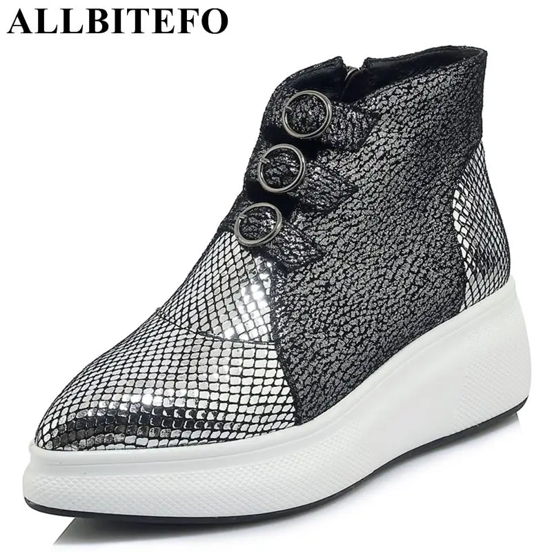 wedge heel motorcycle boots