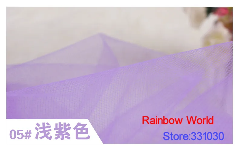 5 metrů střední tvrdost světle fialová tkanina tkaniny pro kutilství svatební závoj děti šaty pokrývky hlavy materiálu