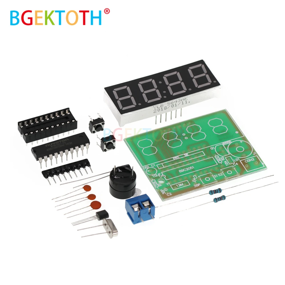 Высокое качество C51 4 бита электронные часы электронный производственный Набор DIY наборы C51 электронные часы