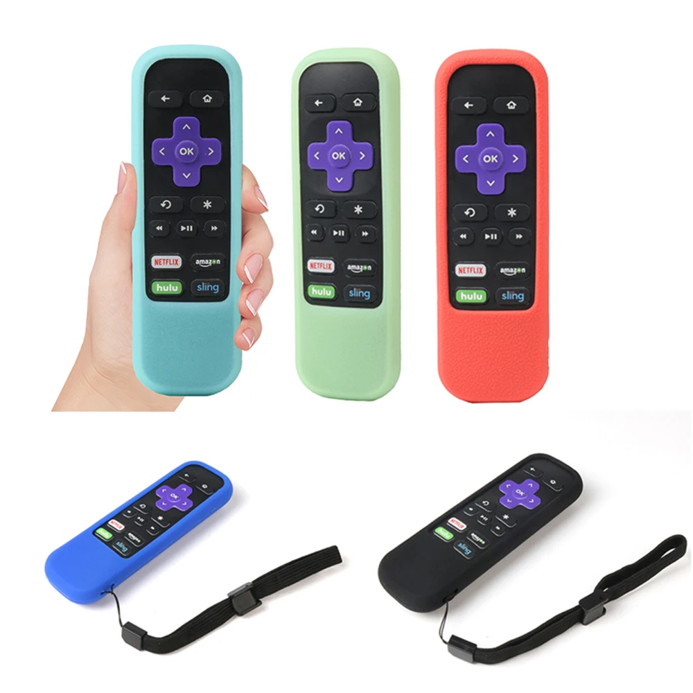 

Remote Control Covers For ROKU U1 TV Box Enhanced Remote Control Soft Silicone Sleeve Cover Protective Sheath Case