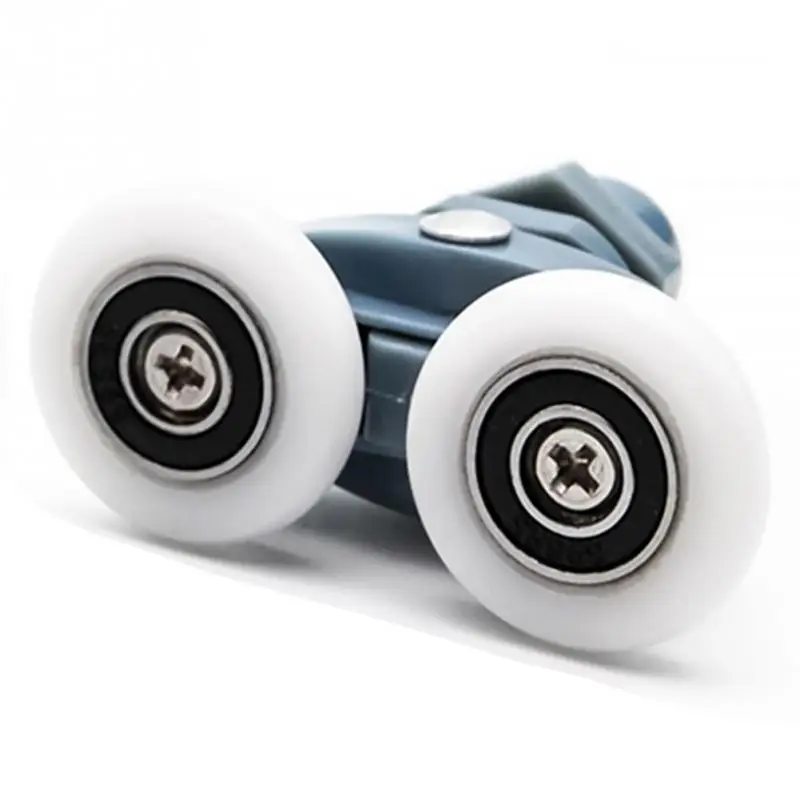 

8pcs/set Diameter 23/25mm ABS Plastic Adjustable Double Swinging Pulley Wheel Shower Cabin Sliding Door Hardware Cabinet Roller