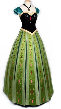 

2017 Anna Coronation Dress Princess Anna Costumes Outfit Anna Cosplay Dress