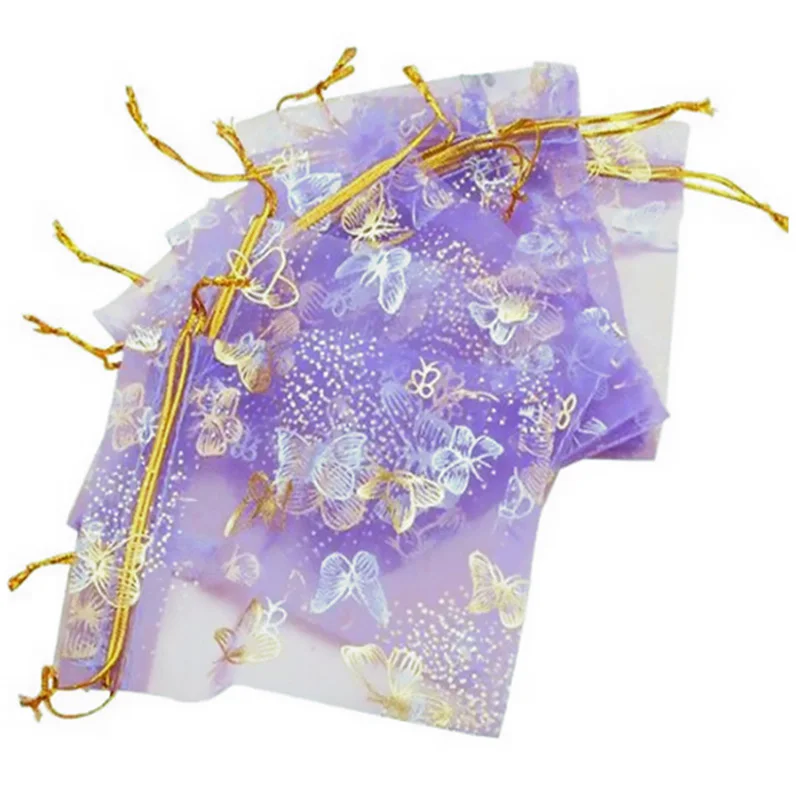 

2019 25Pcs Organza Gift Bags Jewellery Drawstring Pouches Wedding Party Candy 10X12cm