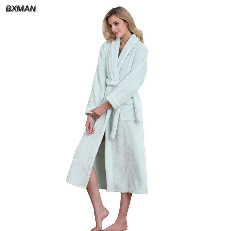BXMAN Brand New Winter 100 Polyester Sexy Robe Women Polyester Womens