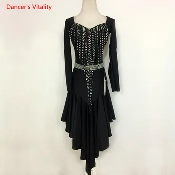 

Fashion Women/Girls Latin Dance Competiton Clothing Adult Kids Professional Ballroom Salsa Dancing Performance Clothing