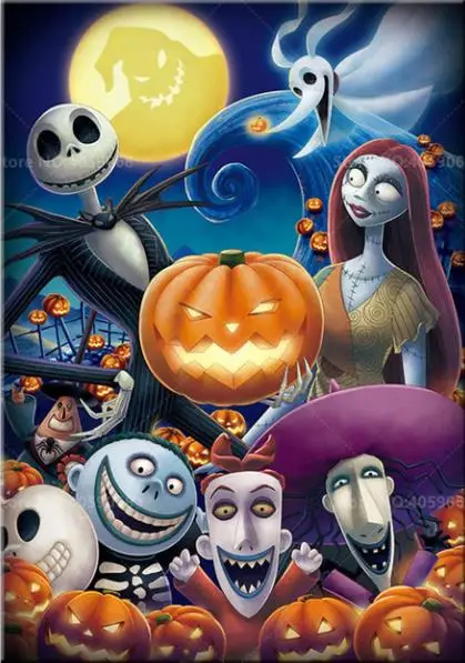 

Diamond Embroidery Cartoon 5D DIY Full Square Diamond Painting Cross Stitch Horror halloween Pictures Of Rhinestones Mosaic