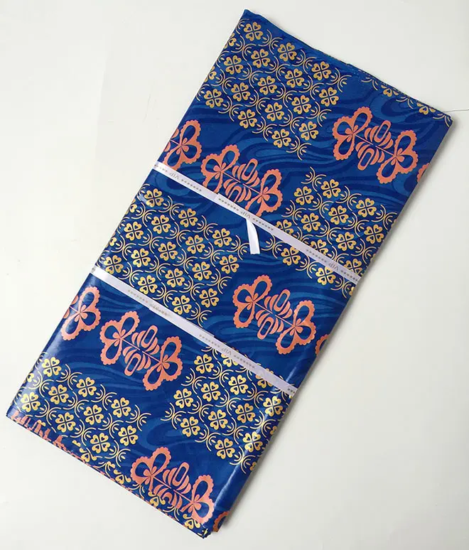 10 ярдов мягкий Базен riche парча ткань Африканский шитье Atiku кружево хлопок высокое качество - Цвет: Blue Gold