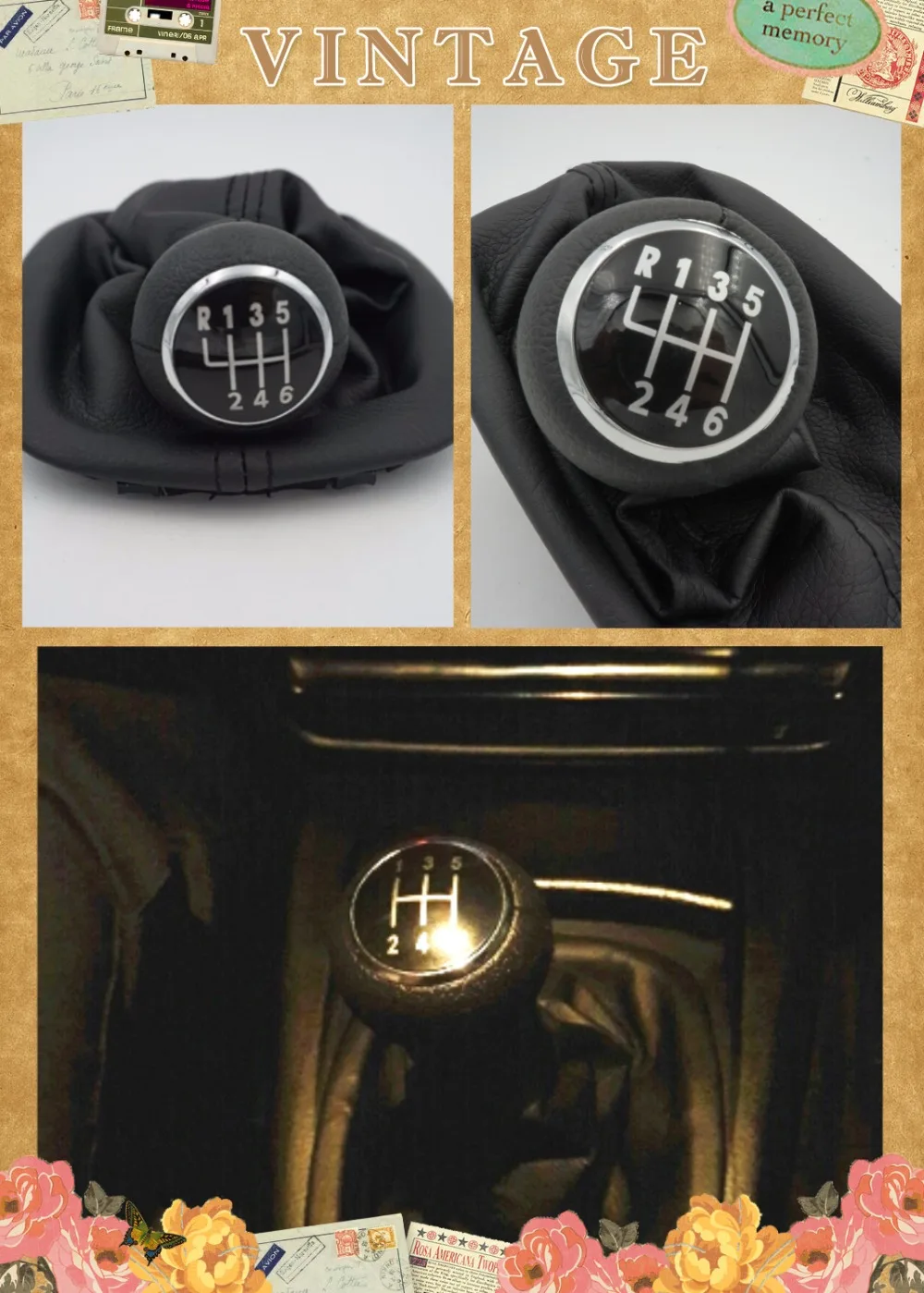 

FAT fAST shipping For VW Passat B5 B5.5 2001 2002 2003 2004 2005 New 6 Speed Car Gear Shift Knob With Leather Boot 3B0711113AK