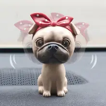 Nette Hund Schütteln Kopf Ornamente Auto Innen Anhänger Hause Garten Dekoration Handwerk Nette Schaukel Hund Cartoon Figuren Miniaturen