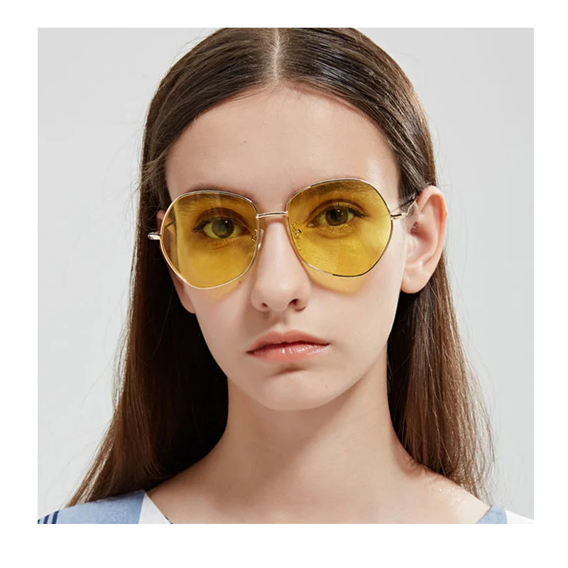 2018 Hexagon Sunglasses Women Small Frame Polygon Sunglasses men Brand ...