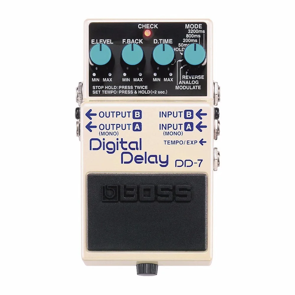 

Boss Audio DD-7 Digital Delay Guitar Effects Pedal with 6.4 Seconds of Delay Time, Stereo Output, and Multiple Operational Modes