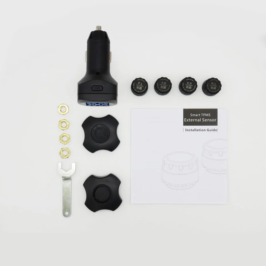 TPMS Car Tire Pressure Alarm Monitor System 4 External / Internal Sensor Alarm for hyundai honda toyota tyre gauge meter T05