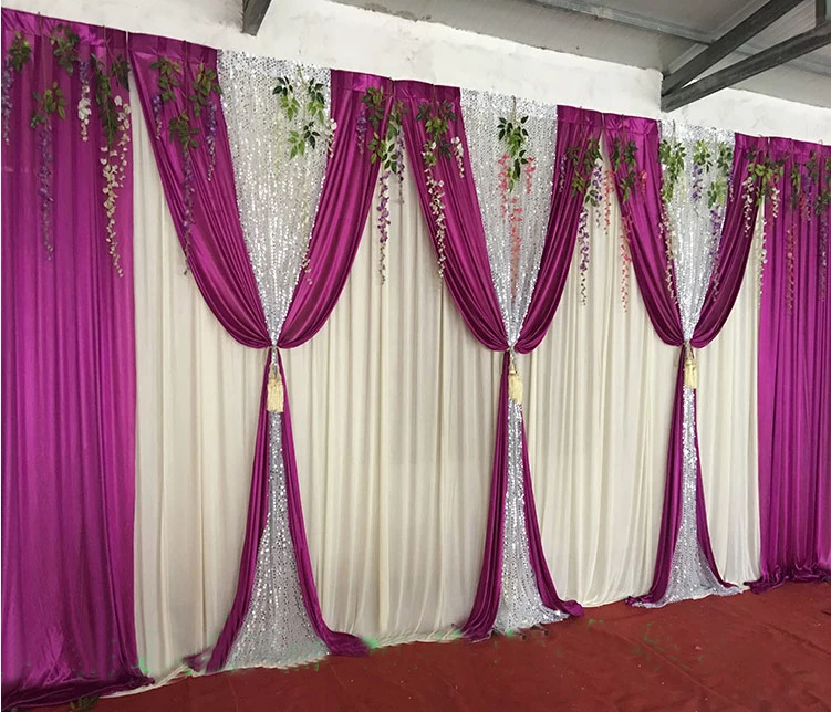 10ft x 20ft grape purple Wedding Backdrop Stage Curtain Wedding ...