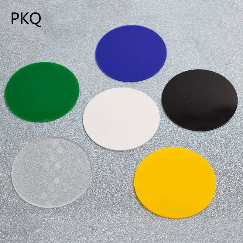 

10pcs/lot Small Colorful Plastic Round Board Clear Acrylic Sheet Mini DIY Decoration Craft Supplies 2cm 3cm 4cm 5cm White Black