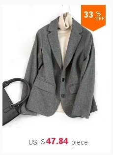 Woolen Overcoat Short Wool Jacket Women Fashion Autumn Winter Slim Herringbone Short Coat