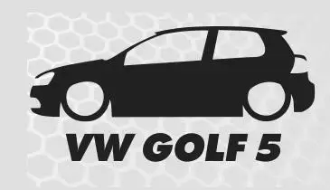 Автомобиль наклейка для Volkswagen GOLF1 golf2 golf3 golf4 golf5 golf6 golf7 mk1 mk2 mk3 mk4 mk5 mk6 mk7 - Название цвета: GOLF 5 black
