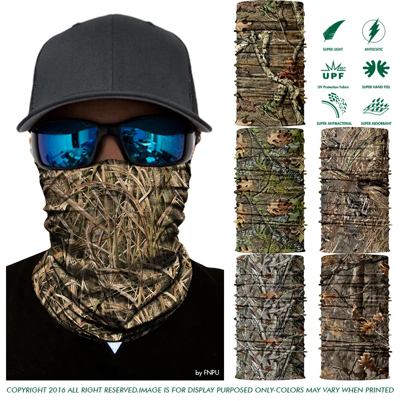 

Mounchain Ski Balaclava Camouflage Riding Face Mask Real Tree Headscarf Cycling Military Magic Bandanas Headband Tube Neck Buffs