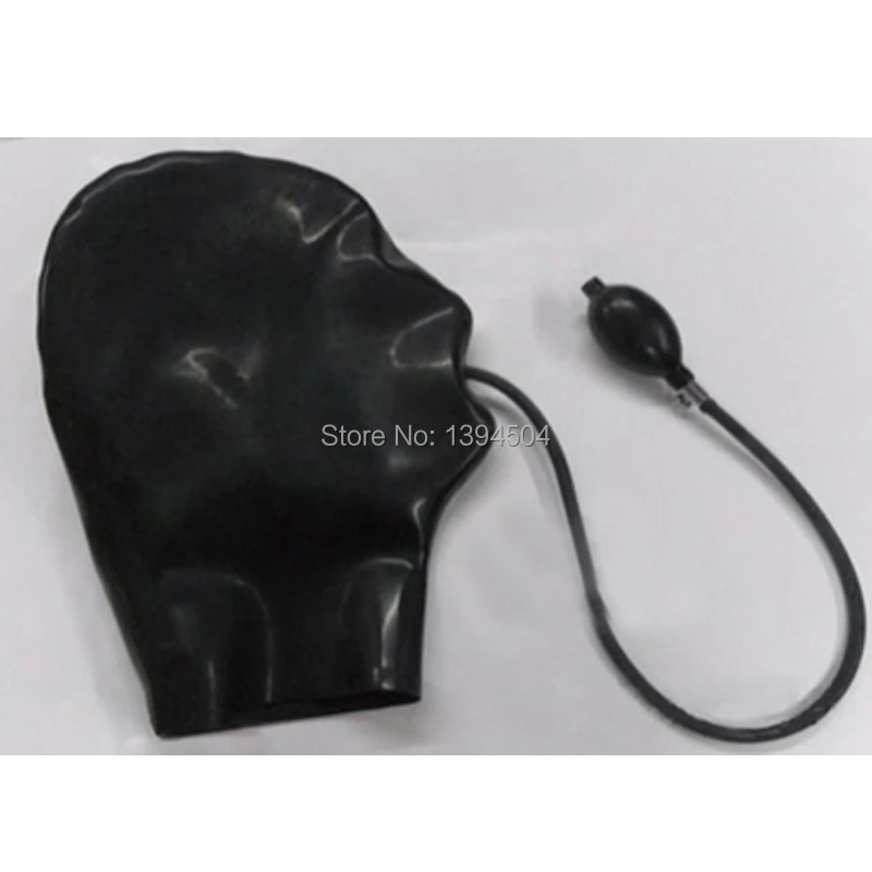 

2018 New Rushed Hot Sale Sexy unisex handmade Latex Hoods exotic Mask With Back Zipper Inflatable gag Free Shipping XS-XXL