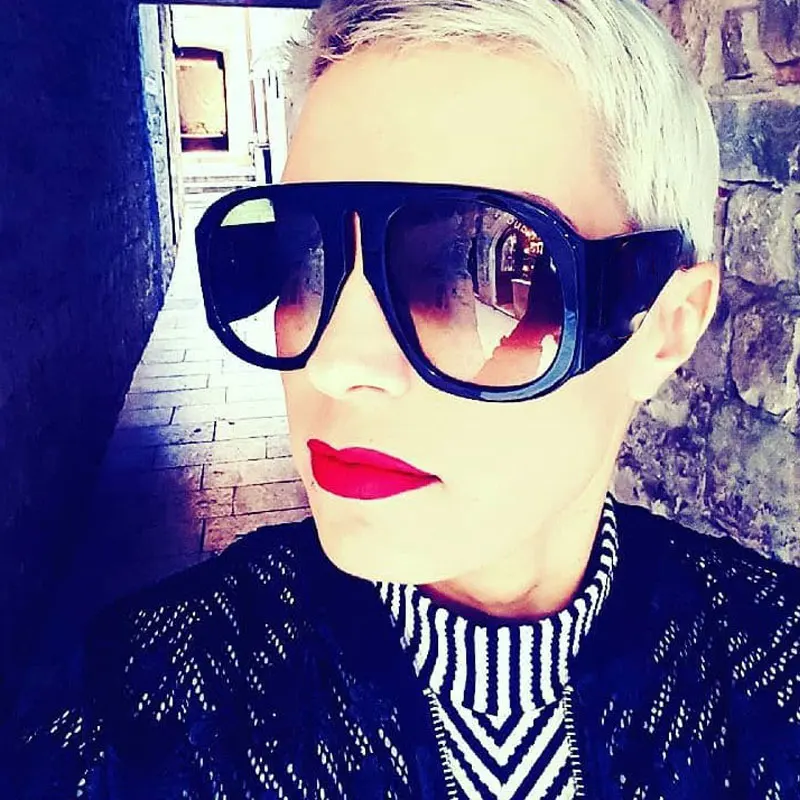 

45509 Retro Oversized Women Sunglasses Fashion Shades UV400 Vintage Glasses