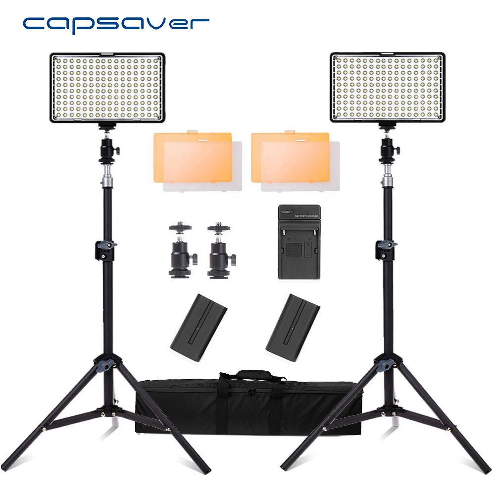 Capsaver TL 160S 2 шт. Светодиодная лампа для фотографического освещения со штативом с