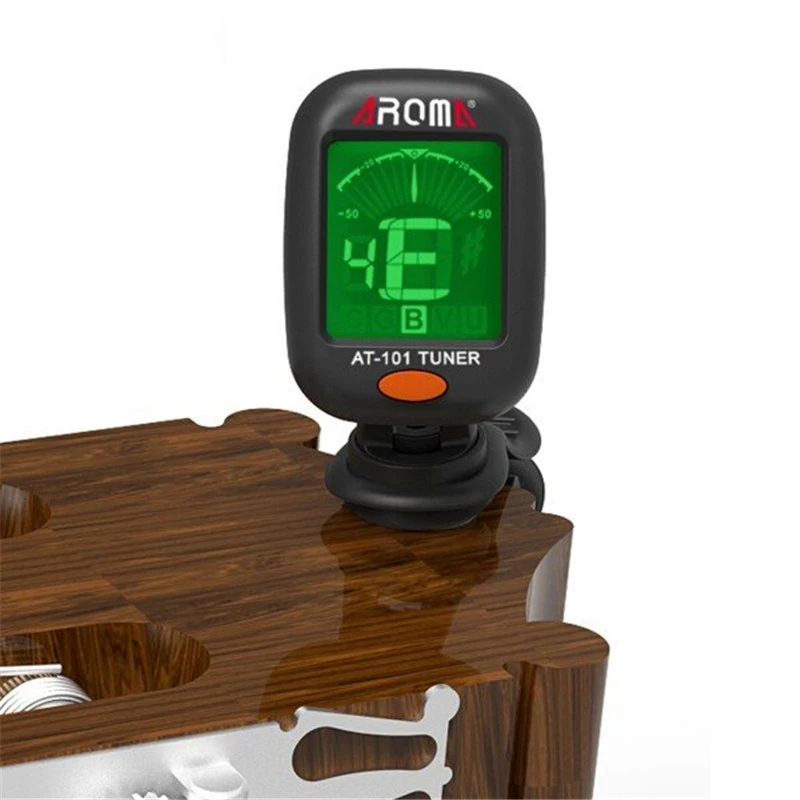 Portable Mini Clip on Digital Guitar Tuner with Foldable Rotating Clip High Sensitivity for